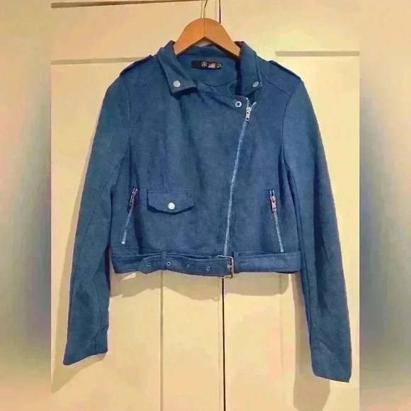 Nordstrom Royal Blue Faux Sede Jacket - Picture 3 of 10